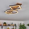 Cascada Plafones LED Marrón, Color madera, Negro, 1 luz