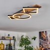 Cascada Plafones LED Marrón, Color madera, Negro, 1 luz