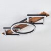 Cascada Plafones LED Marrón, Color madera, Negro, 1 luz