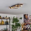 Cascada Plafones LED Marrón, Color madera, Negro, 1 luz