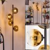 Koyoto Lámpara de pie dorado, Transparente, 4 luces