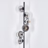 Koyoto Lámpara de pie Transparente, Ahumado, 6 luces