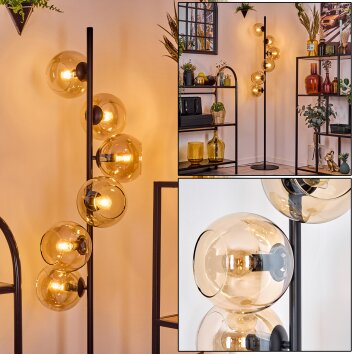 Koyoto Lámpara de pie Colores ámbar, 6 luces