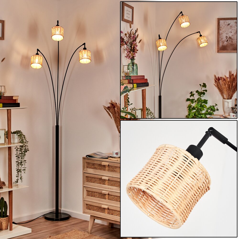 Cavaca Lámpara de pie Negro, 3 luces main product photo