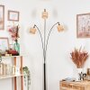 Cavaca Lámpara de pie Cromo, Negro, 3 luces