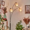Cavaca Lámpara de pie Cromo, Negro, 3 luces