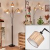 Bongal Lámpara de pie Cromo, Negro, 3 luces