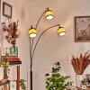 Chellas Lámpara de pie Cromo, Negro, 3 luces