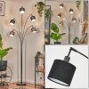 Bassagoda Lámpara de pie Cromo, Negro, 5 luces