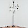 Yaak Lámpara de pie Cromo, Negro, 5 luces
