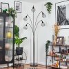 Yaak Lámpara de pie Cromo, Negro, 5 luces