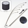 Bassagoda Lámpara de pie Níquel-mate, Negro, 5 luces