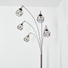 Yaak Lámpara de pie Níquel-mate, Negro, 5 luces