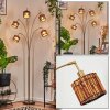 Cando Lámpara de pie Latón, Negro, 5 luces