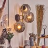 Ripoll Luminarias esféricas, Apliques dorado, Negro, 3 luces