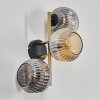 Ripoll Luminarias esféricas, Apliques dorado, Negro, 3 luces