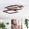 Narangera Plafones LED Marrón, Color madera, Negro, 1 luz