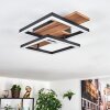 Narangera Plafones LED Marrón, Color madera, Negro, 1 luz