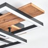 Narangera Plafones LED Marrón, Color madera, Negro, 1 luz