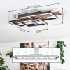 Narangera Plafones LED Marrón, Color madera, Negro, 1 luz