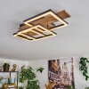 Narangera Plafones LED Marrón, Color madera, Negro, 1 luz
