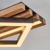 Ellekilde Plafones LED Marrón, Color madera, Negro, 2 luces