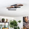 Ellekilde Plafones LED Marrón, Color madera, Negro, 1 luz
