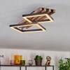 Ellekilde Plafones LED Marrón, Color madera, Negro, 1 luz