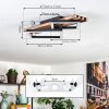 Ellekilde Plafones LED Marrón, Color madera, Negro, 1 luz