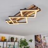 Ellekilde Plafones LED Marrón, Color madera, Negro, 2 luces