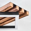 Ellekilde Plafones LED Marrón, Color madera, Negro, 1 luz