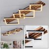 Ellekilde Plafones LED Marrón, Color madera, Negro, 1 luz