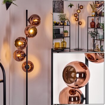 Koyoto Lámpara de pie 31 cm Color cobre, 5 luces