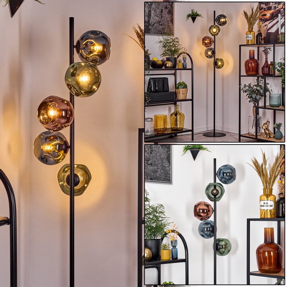 Ripoll Lámpara de pie Azul, Verde, Color cobre, 5 luces main product photo