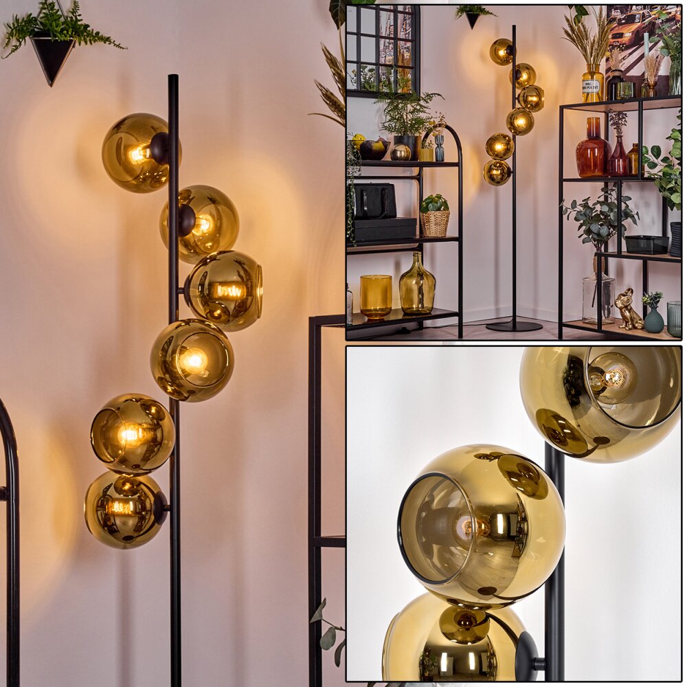 Koyoto Lámpara de pie dorado, 6 luces main product photo