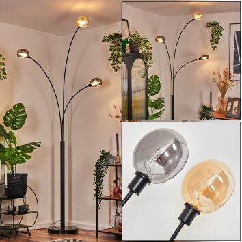 Nikkala Lámpara de pie Negro, 3 luces Nikkala Lámpara de pie Negro, 3 luces
