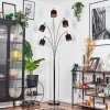 Alsen Lámpara de pie Cromo, Negro, 5 luces