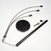 Alsen Lámpara de pie Cromo, Negro, 5 luces