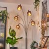 Cando Lámpara de pie Cromo, Negro, 5 luces