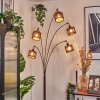 Cando Lámpara de pie Cromo, Negro, 5 luces