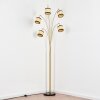 Chellas Lámpara de pie Latón, Negro, 5 luces