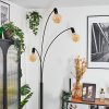 Codecreo Lámpara de pie Negro, 3 luces