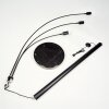Codecreo Lámpara de pie Negro, 3 luces