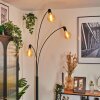 Codecreo Lámpara de pie Negro, 3 luces