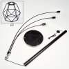 Yaak Lámpara de pie Negro, 3 luces