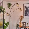 Yaak Lámpara de pie Cromo, Negro, 3 luces