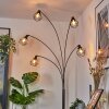Yaak Lámpara de pie Cromo, Negro, 5 luces