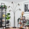 Yaak Lámpara de pie Cromo, Negro, 5 luces