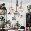 Koyoto Lámparas suspendidas, Luminarias esféricas, Lámparas colgantes Crudo, Negro, 8 luces