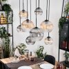 Koyoto Lámparas suspendidas, Luminarias esféricas, Lámparas colgantes Crudo, Negro, 8 luces
